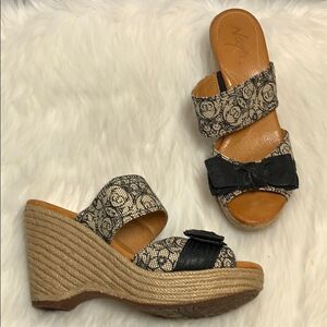 Naya Colette Wedge Espadrille Mules Size 9